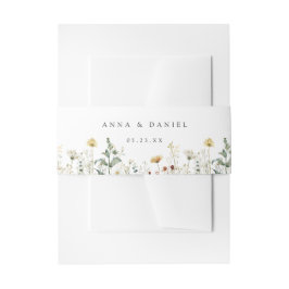 Summer Wildflower Field Wedding Einladungsbanderole