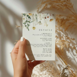 Summer Wildflower Field Wedding Enclosure Card Begleitkarte