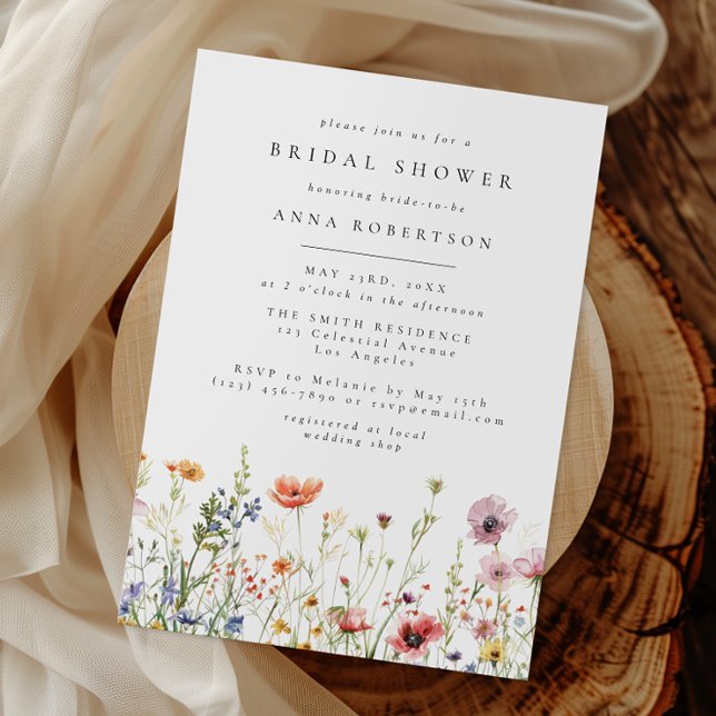 Summer Wildflower Garden Bridal Shower Invitation Einladung (Von Creator hochgeladen)