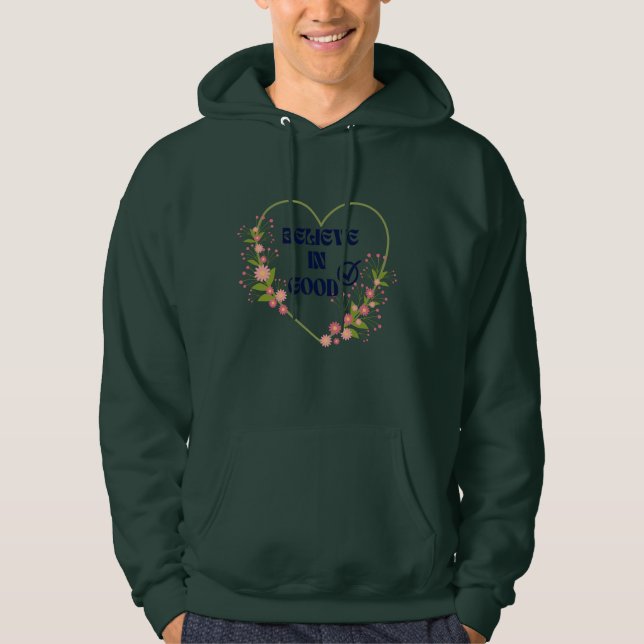 Summer Winter Unisex Blumenzitat B I G Hoodie (Vorderseite)