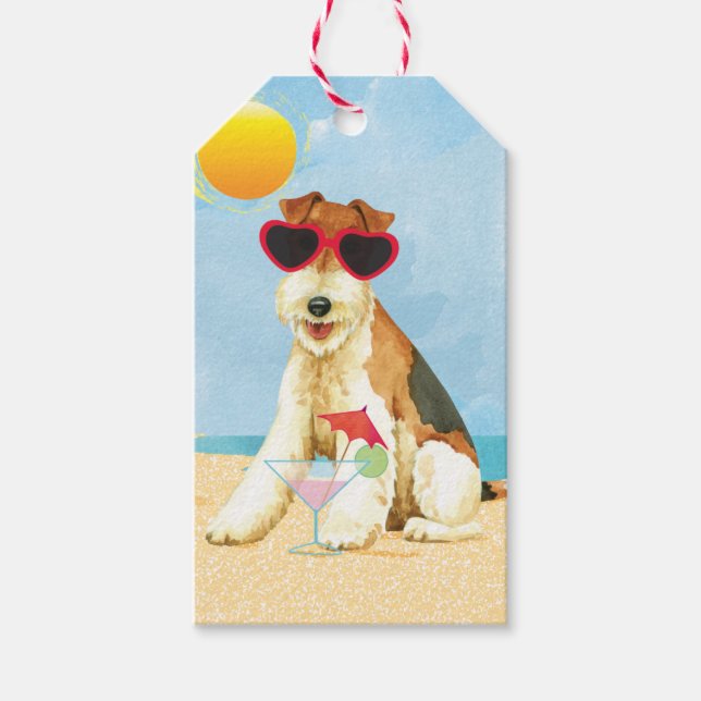 Summer Wire Fox Terrier Geschenkanhänger (Vorderseite)
