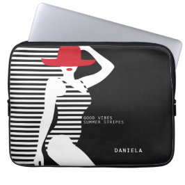 Summer Woman individuelle Name Laptop-Ärmel Laptopschutzhülle