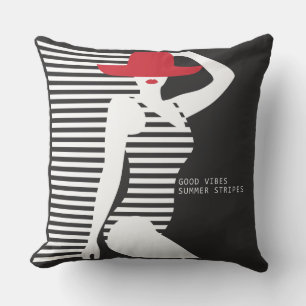Summer Woman throw Kissen Für Draußen