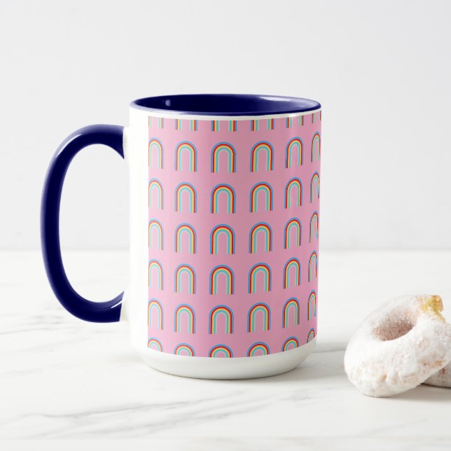 Summer Women's Elegant Boho Rainbow Tasse (Mit Donut)