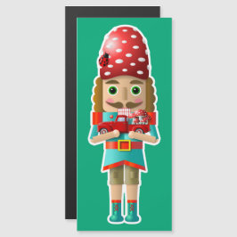 Summer Woodland Nutcracker mit Little Red Truck Magnetkarte