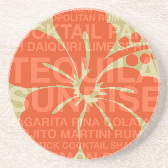 Summer Words Cocktails et Dessous de verre Hibiscu (Devant)