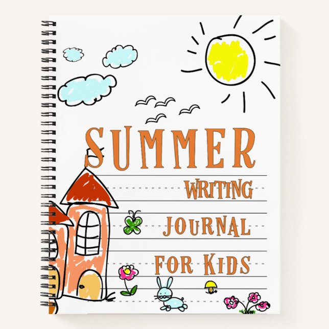 Summer Writing Journal für Kinder Notizbuch (Vorderseite)