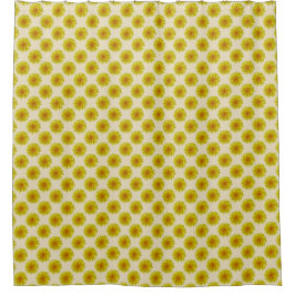Summer Yellow Dandela Blume auf einer beliebigen F Duschvorhang