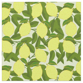 Summer Yellow Lemons Fruchtmuster Stoff