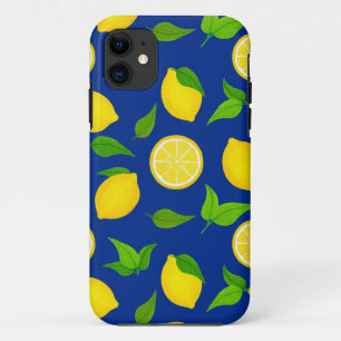 Summer Yellow Lemons mit Royal Blue Pattern Case-Mate iPhone Hülle