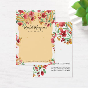 Summer Yellow Pink Red Floral Earring Display