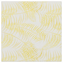 Summer Yellow White Palme Print