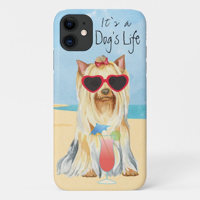 Summer Yorkie Case-Mate iPhone Hülle (Rückseite)