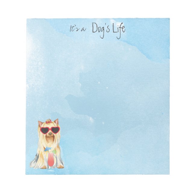 Summer Yorkie Notizblock (Vorderseite)