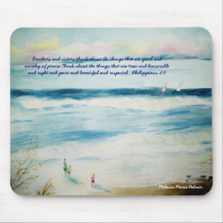 summerbeachwatercolor, Brüder und Schwestern, thi… Mousepad