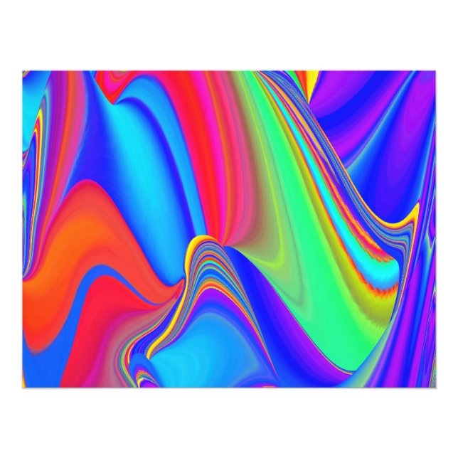 Summerfeeling , Abstrakt 3D Rainbowart Fotodruck (Vorne)