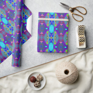 Summerfeeling , Abstrakt 3D Rainbowart Geschenkpapier