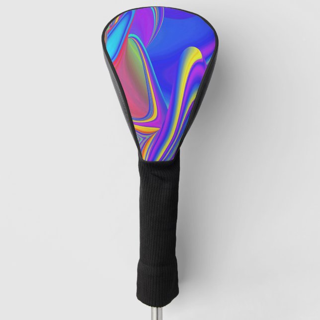Summerfeeling , Abstrakt 3D Rainbowart Golf Headcover (Vorderseite)