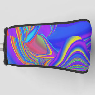 Summerfeeling , Abstrakt 3D Rainbowart Golf Headcover