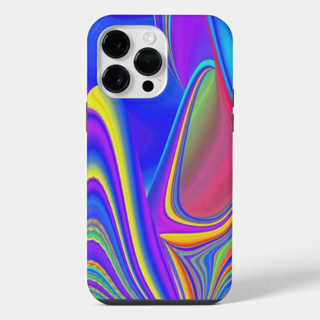 Summerfeeling , Abstrakt 3D Rainbowart iPhone 14 Pro Max Hülle (Rückseite)
