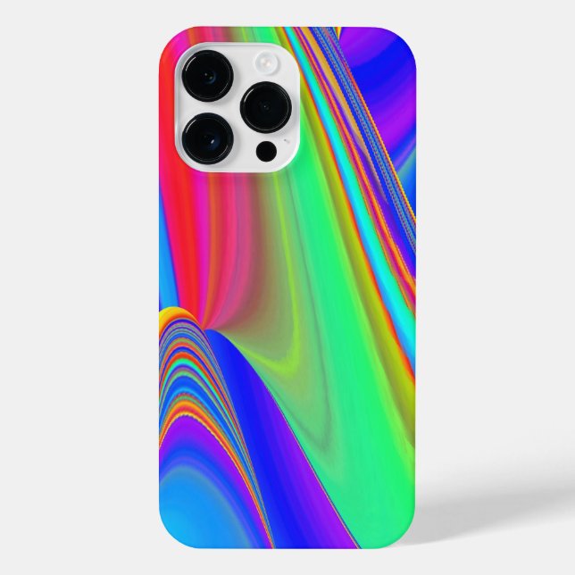 Summerfeeling , Abstrakt 3D Rainbowart iPhone 14 Pro Max Hülle (Rückseite)