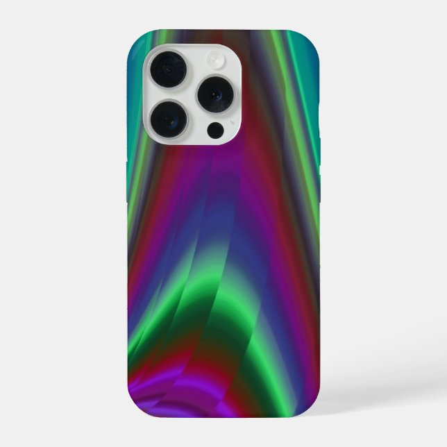 Summerfeeling , Abstrakt 3D Rainbowart iPhone 15 Pro Hülle (Rückseite)