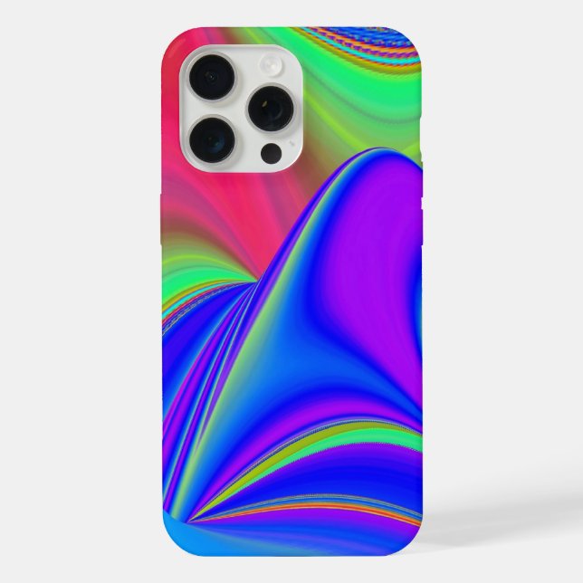 Summerfeeling , Abstrakt 3D Rainbowart iPhone 15 Pro Max Hülle (Rückseite)