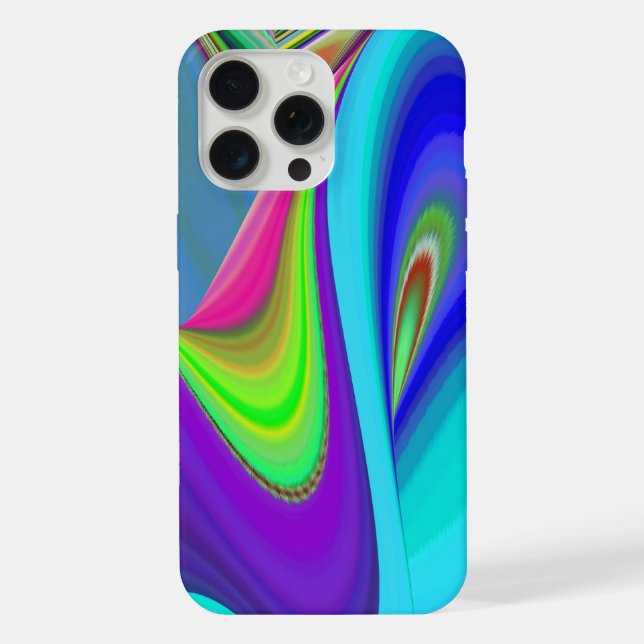 Summerfeeling , Abstrakt 3D Rainbowart iPhone 15 Pro Max Hülle (Rückseite)