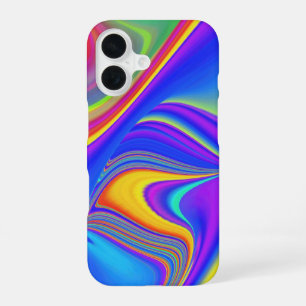 Summerfeeling , Abstrakt 3D Rainbowart iPhone 16 Hülle