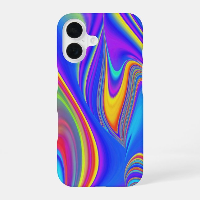 Summerfeeling , Abstrakt 3D Rainbowart iPhone 16 Hülle (Rückseite)