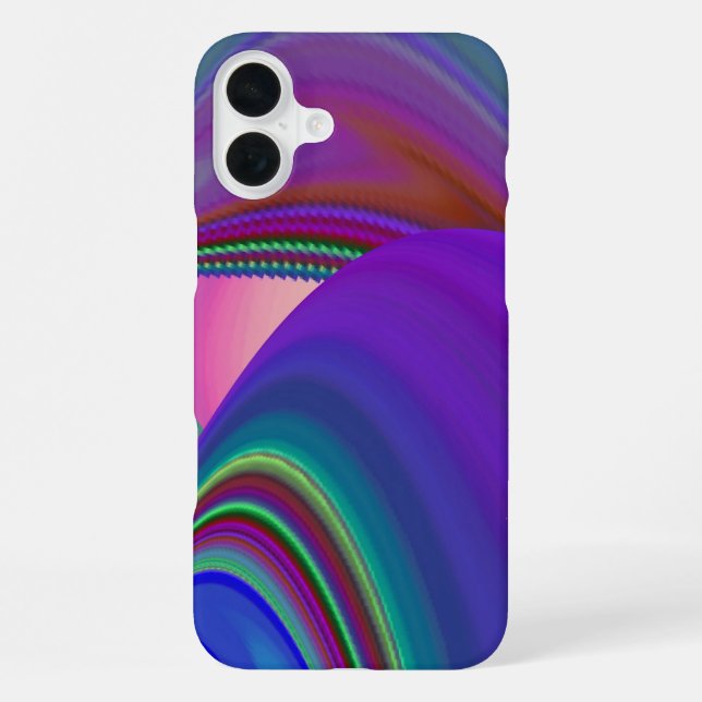Summerfeeling , Abstrakt 3D Rainbowart iPhone 16 Plus Hülle (Rückseite)