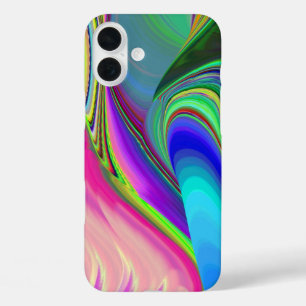 Summerfeeling , Abstrakt 3D Rainbowart iPhone 16 Plus Hülle