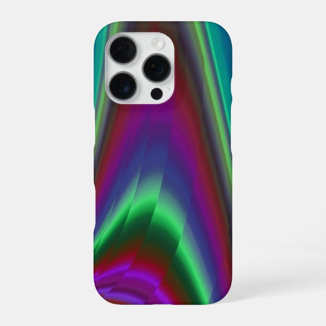 Summerfeeling , Abstrakt 3D Rainbowart iPhone 16 Pro Hülle (Rückseite)