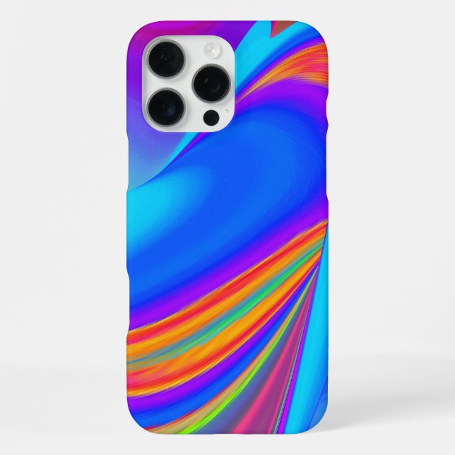 Summerfeeling , Abstrakt 3D Rainbowart iPhone 16 Pro Max Hülle (Rückseite)
