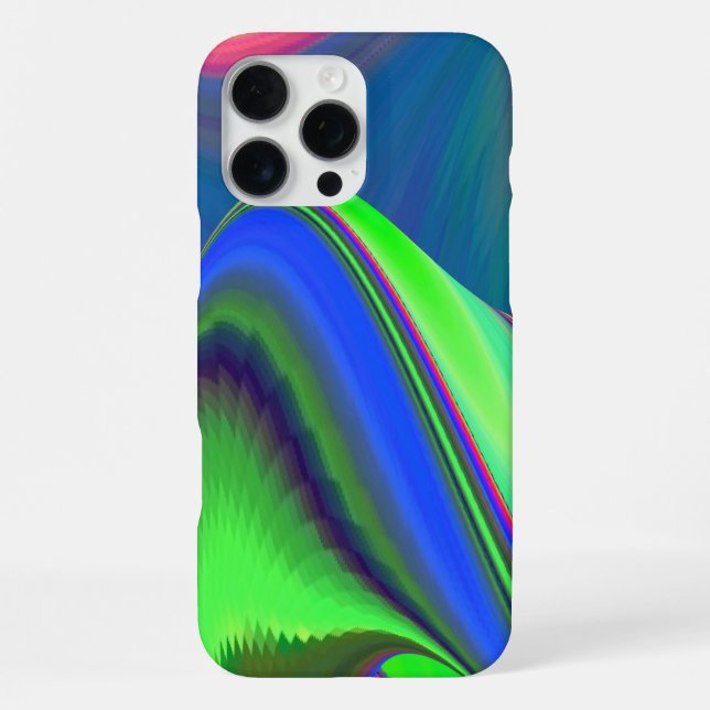 Summerfeeling , Abstrakt 3D Rainbowart iPhone 16 Pro Max Hülle (Rückseite)