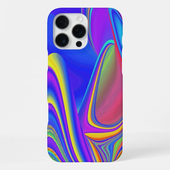 Summerfeeling , Abstrakt 3D Rainbowart iPhone 16 Pro Max Hülle (Rückseite)