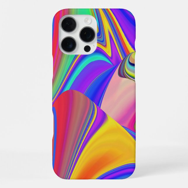 Summerfeeling , Abstrakt 3D Rainbowart iPhone 16 Pro Max Hülle (Rückseite)