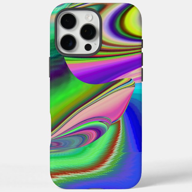 Summerfeeling , Abstrakt 3D Rainbowart iPhone 16 Pro Max Hülle (Rückseite)