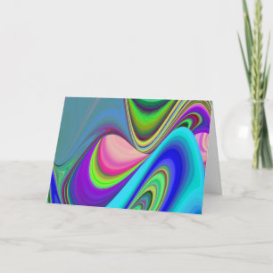 Summerfeeling , Abstrakt 3D Rainbowart Karte