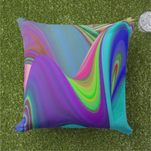 Summerfeeling , Abstrakt 3D Rainbowart Kissen