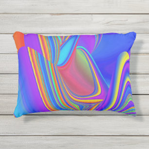 Summerfeeling , Abstrakt 3D Rainbowart Kissen Für Draußen