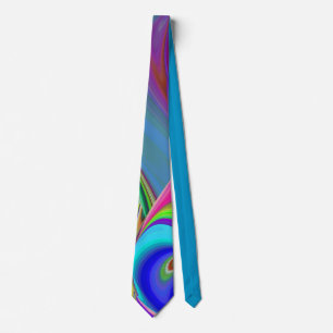 Summerfeeling , Abstrakt 3D Rainbowart Krawatte