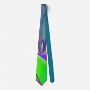 Summerfeeling , Abstrakt 3D Rainbowart Krawatte