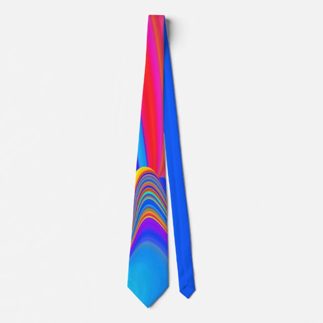 Summerfeeling , Abstrakt 3D Rainbowart Krawatte (Vorderseite)