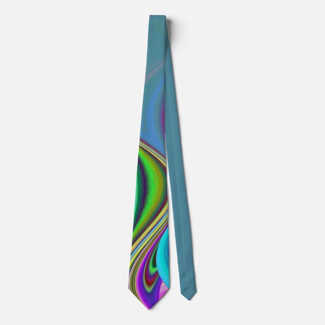 Summerfeeling , Abstrakt 3D Rainbowart Krawatte (Vorderseite)