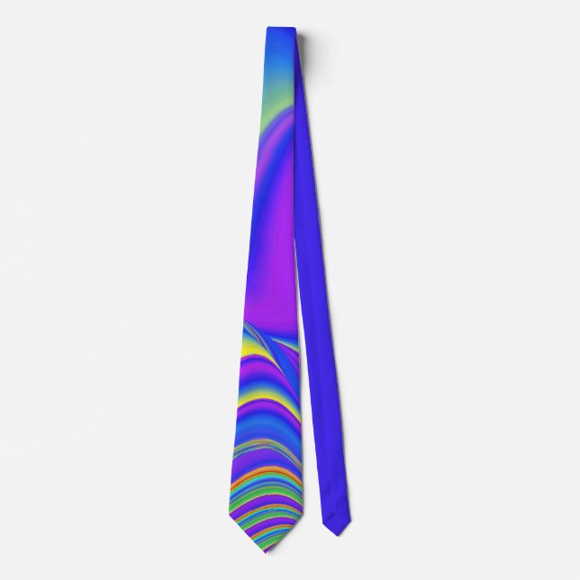 Summerfeeling , Abstrakt 3D Rainbowart Krawatte (Vorderseite)