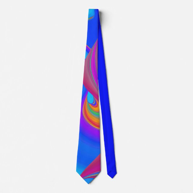 Summerfeeling , Abstrakt 3D Rainbowart Krawatte (Vorderseite)