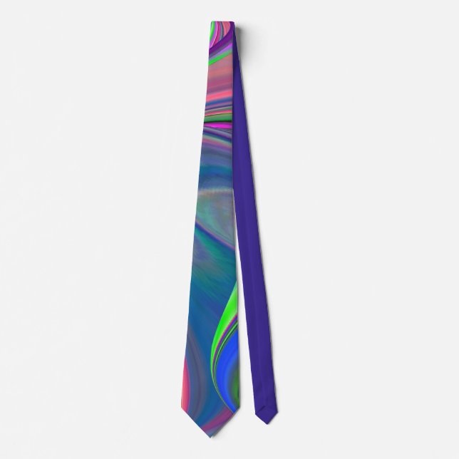 Summerfeeling , Abstrakt 3D Rainbowart Krawatte (Vorderseite)