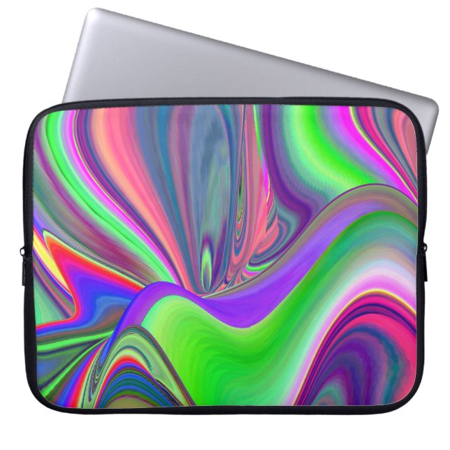 Summerfeeling , Abstrakt 3D Rainbowart Laptopschutzhülle (Vorderseite)