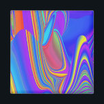 Summerfeeling , Abstrakt 3D Rainbowart Magnet<br><div class="desc">Summerfeeling , Abstrakt 3D Rainbowart , Digitales Werk von Krisi ArtKSZP. Mehr im Store >>> FantasyRainbow >>>> Kategorie >>> Summerfeeling >>> Magnete</div>